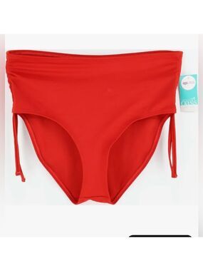 Oasis Orange High Waist Swim Bottoms Medium